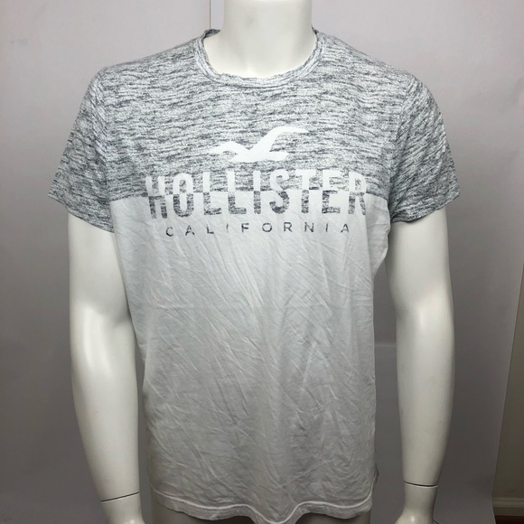 HOLLISTER Men's T-Shirt White Grey Short Sleeve XL - Picture 8 of 8